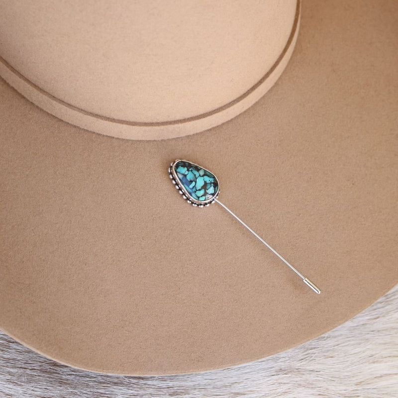 Blue Matrix Hat Pin