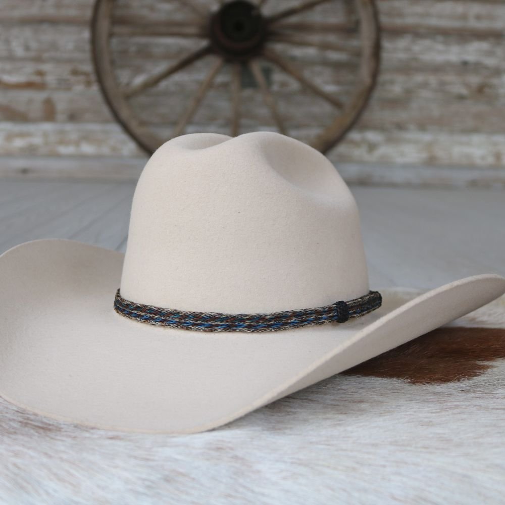 Genuine Horsehair 5 Strand Braided Hat Band - Bluegrass