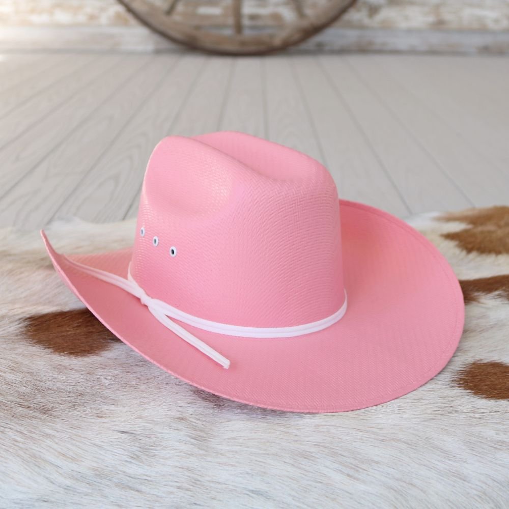 Twister Light Pink Straw Girls Cowboy Hat Youth