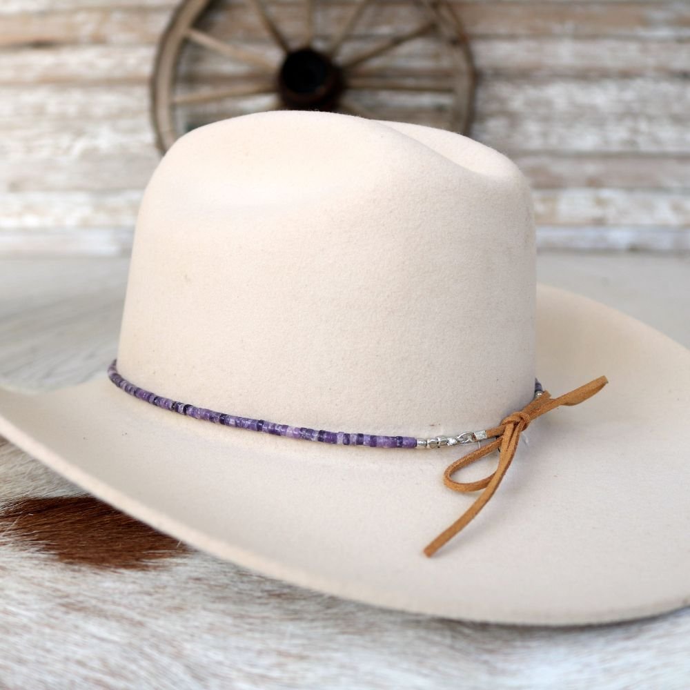 Lilac Purple Stone Hat Band