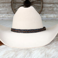 Genuine Horsehair 6 Strand Braided Hat Band with Single Tassel - Taos