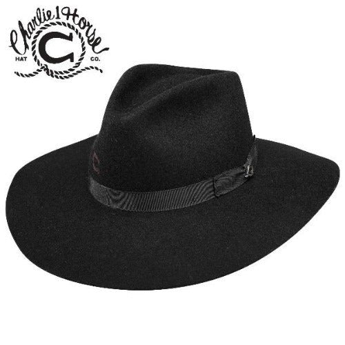 Charlie 1 Horse Highway Black Felt Western Hat – Willow Lane Hat Co