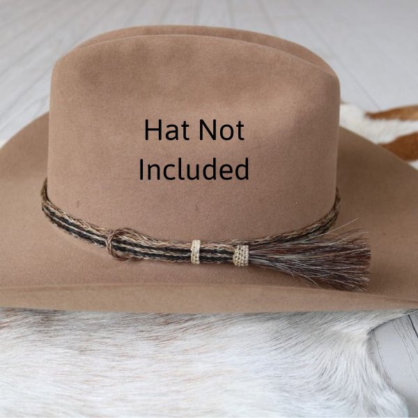 Genuine Horsehair 5 Strand Braided Hat Band with Single Tassel - Pacesetter