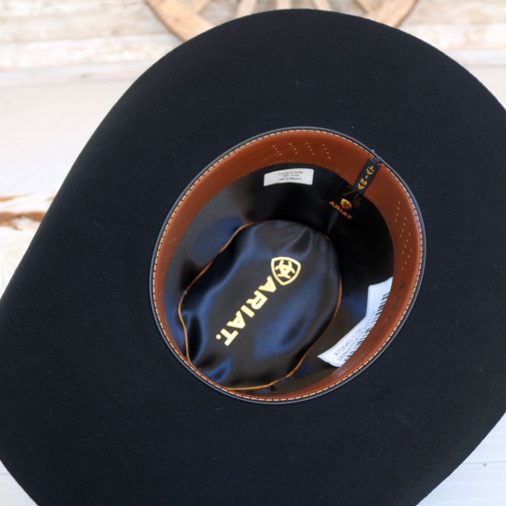 Ariat Black Wool Cowboy Hat - Boss – Willow Lane Hat Co.