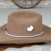 White Stone Hat Pin