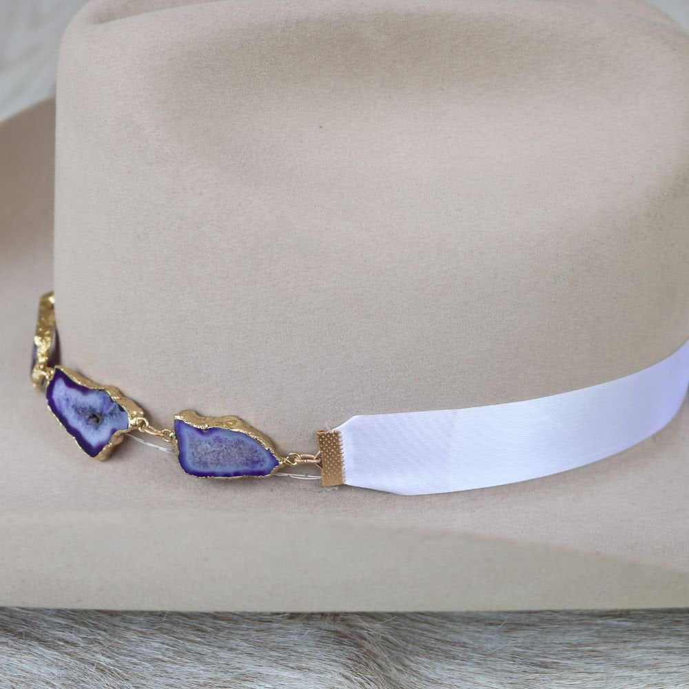 Geode Slice Purple Hat Band – Winnie