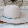 Chunky Deep Blue Stone Hat Band - Rio