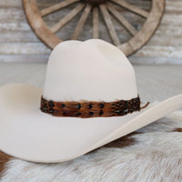 Western Feather Hat Band - Rust