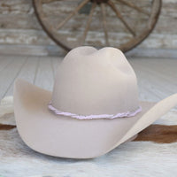 Transparent Pink Multi-Strand Beaded Hat Band