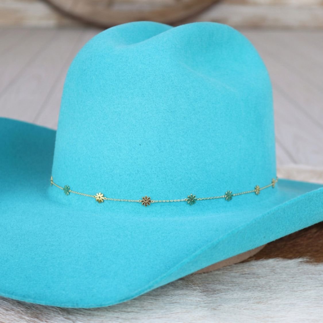 14K Gold Plated Daisy Chain Hat Band