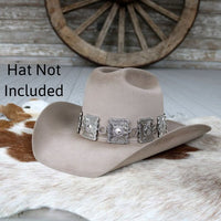 Large Rectangle Concho Hat Band