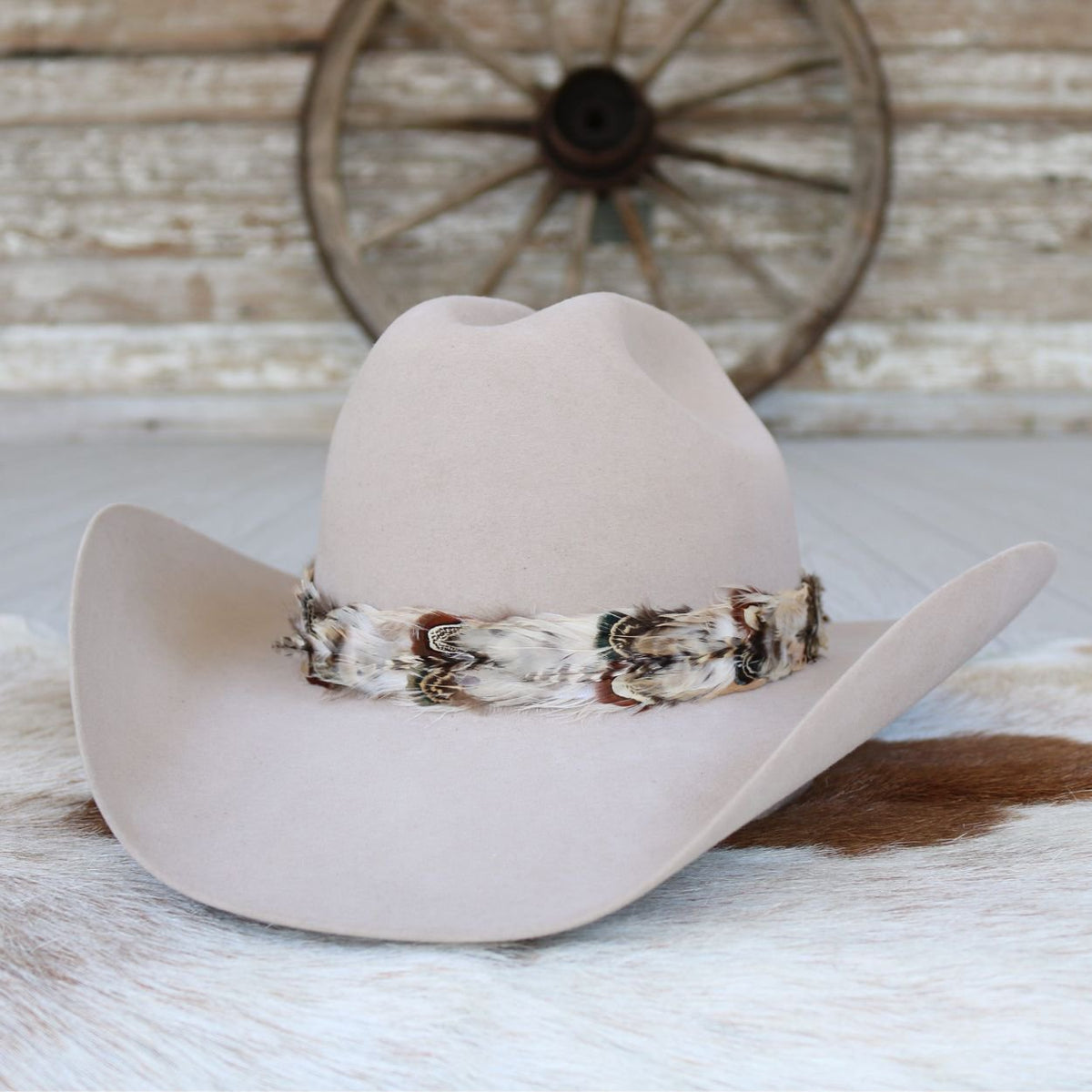 Western Feather Hat Band - Willow