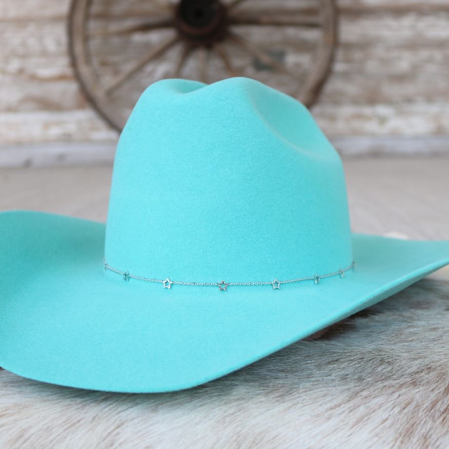 Silver Star Chain Hat Band