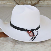 Leather Hat Band – Black Croc
