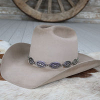Antiqued Oval Concho Hat Band - Briscoe