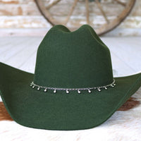Paperclip Chain Hat Band with Rhinestones - The Lana