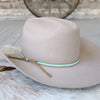 Lane Stitch Pale Blue Beaded Hat Band