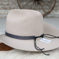 Leather Hat Band – Slate Croc