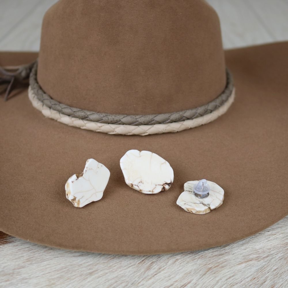 White Stone Hat Pin