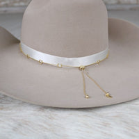 14K Gold Plated Horseshoe Chain Hat Band
