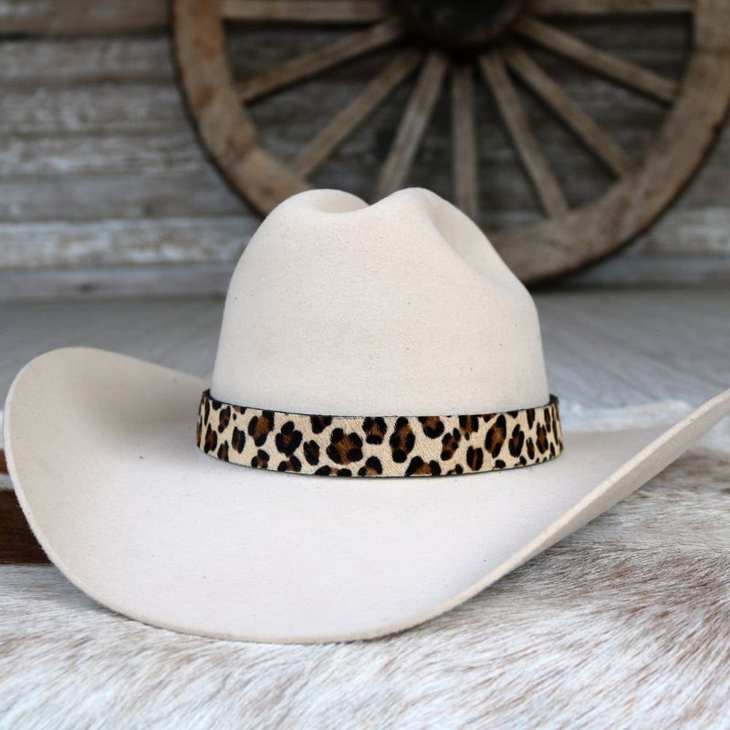 Leopard Print Leather Hat Band - Mia – Willow Lane Hat Co display picture 1