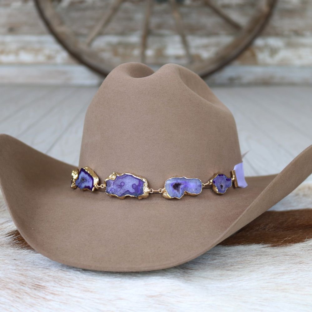 Geode Slice Purple Hat Band – Winnie