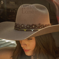 14K Gold Plated Longhorn Chain Hat Band