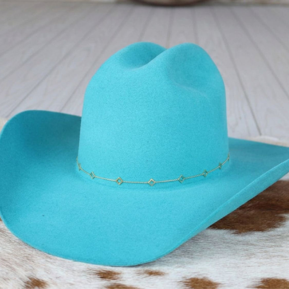 14K Gold Plated Diamond Chain Hat Band