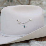 Arrowhead Charm Turquoise Inlay
