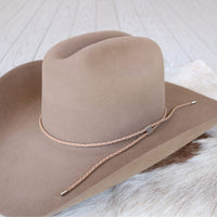 Tan Braided Leather Hat Band
