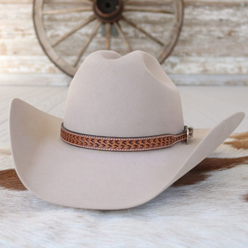 4982 100% Leather Hat Nature Meets Luxury Platinum Pearl Bush Cowboy BenzHawk Genuine Leather Cowboy Hat for Men & Women  main image 3