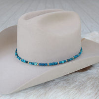 Chunky Deep Blue Stone Hat Band - Briggs