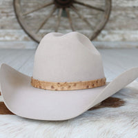 Tan Ostrich Leather Hat Band