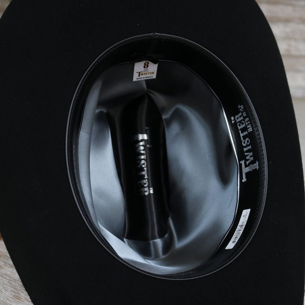 Twister Men's Felt Black Cowboy Hat