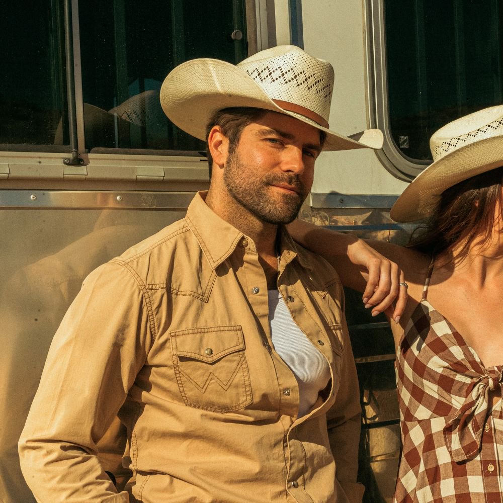 Western Brown Leather Hat Band - Hank
