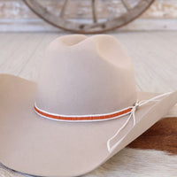 Orange Lane Stitch Beaded Hat Band