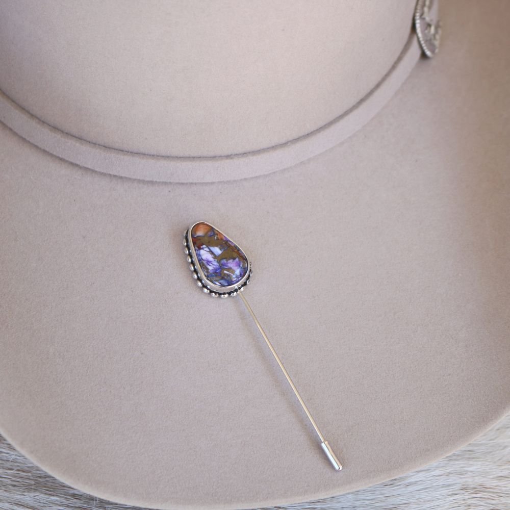 Violet Marble Hat Pin