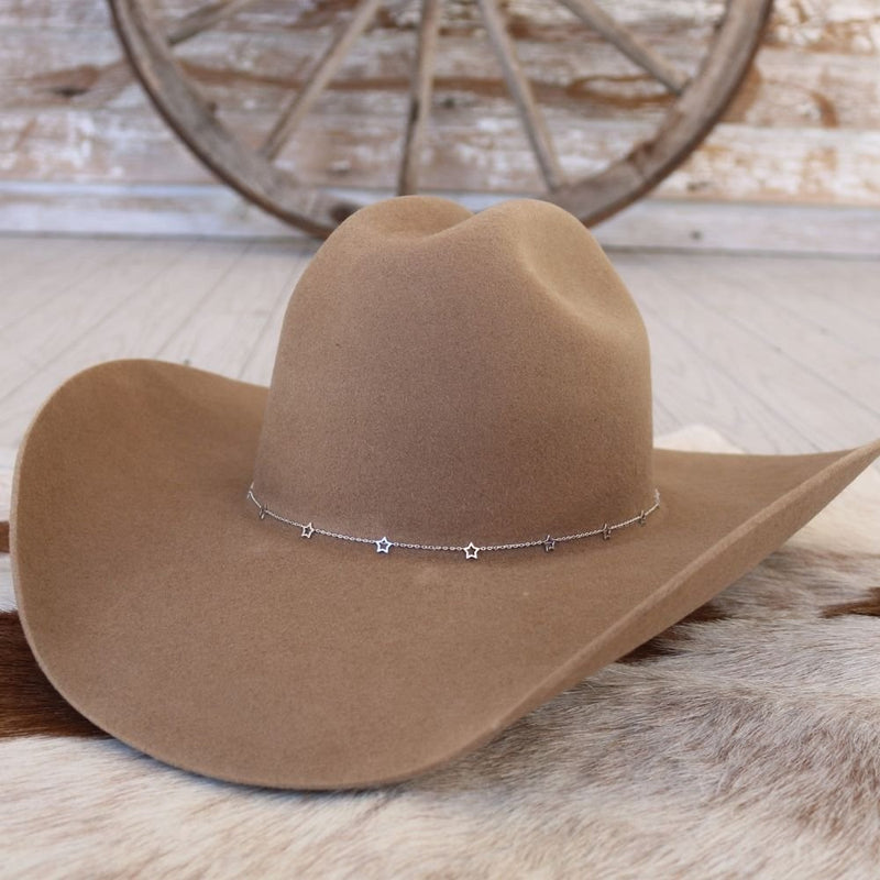 Silver Star Chain Hat Band
