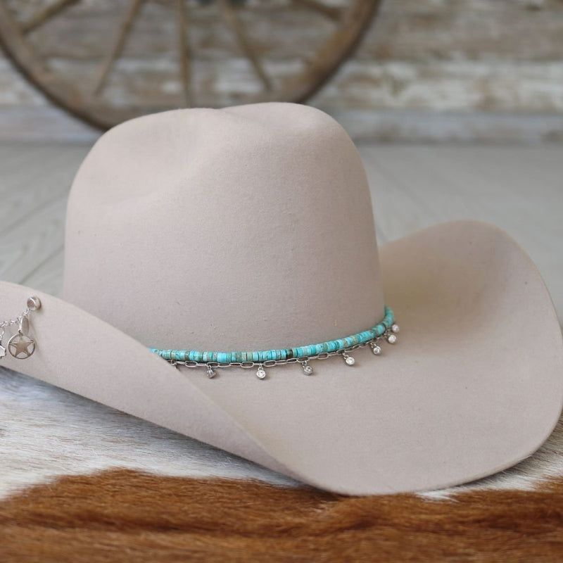 Paperclip Chain Hat Band with Rhinestones - The Lana