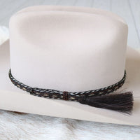Genuine Horsehair 5 Strand Braided Hat Band with Single Tassel - Espada