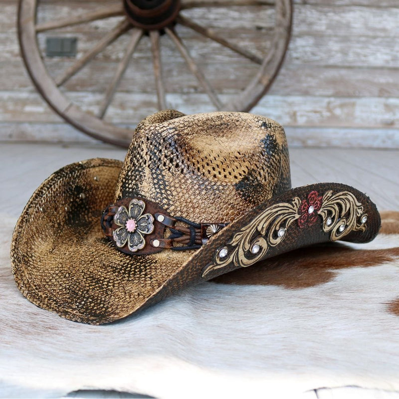 Stampede Women's Straw Western Hat - The Bittersweet