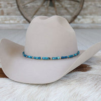 Chunky Deep Blue Stone Hat Band - Briggs