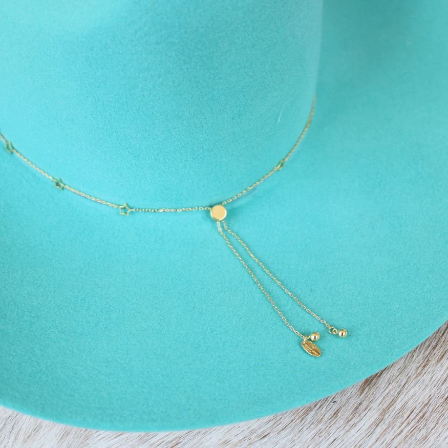 14K Gold Plated Star Chain Hat Band