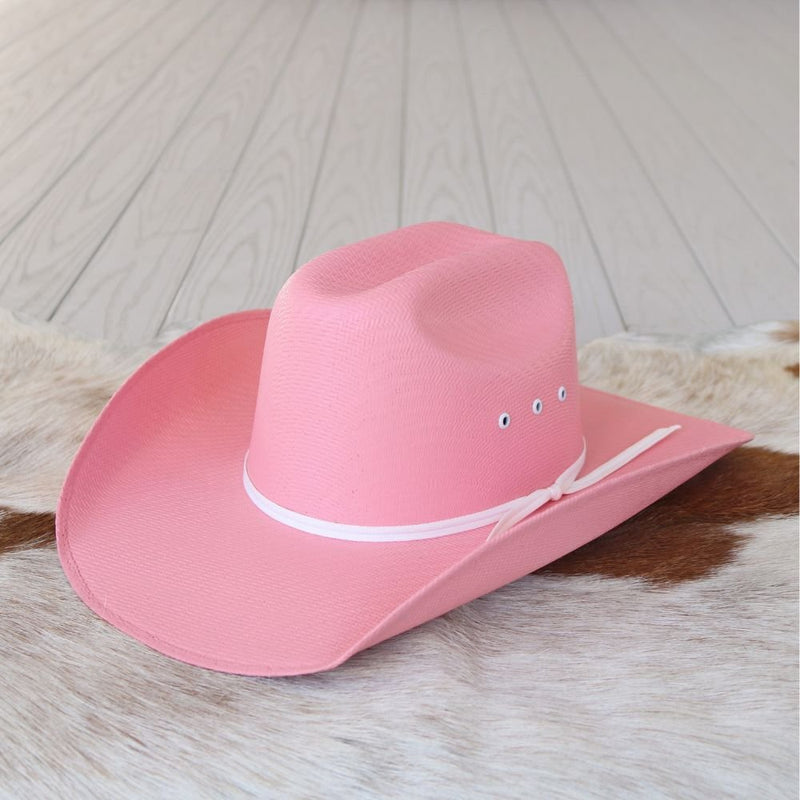 Twister Light Pink Straw Girls Cowboy Hat Youth