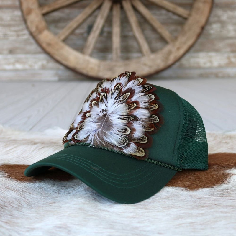 Feathered Trucker Caps – Willow Lane Hat Co