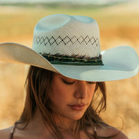 Green Multi-Strand Beaded Hat Band