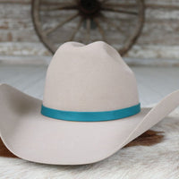 Leather Hat Band – Aqua