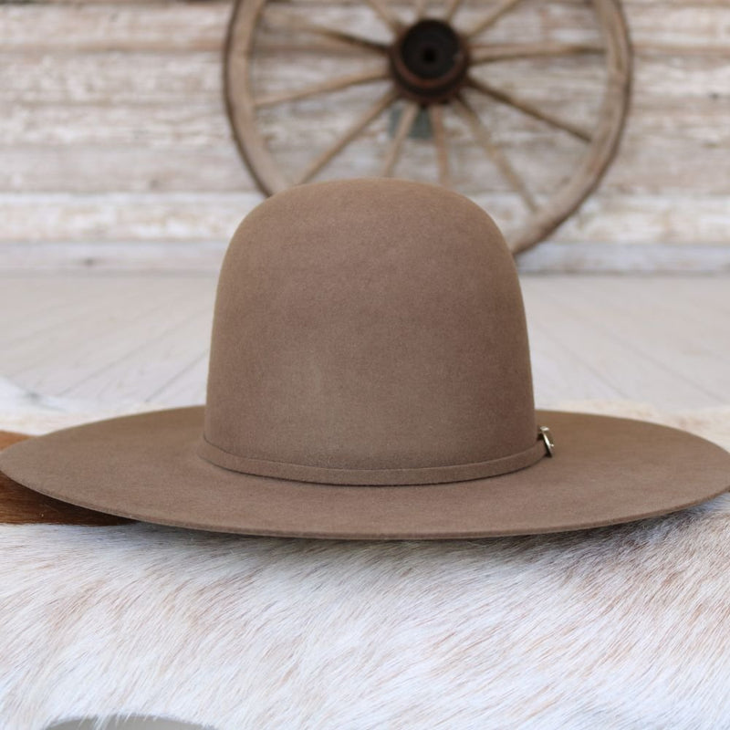 Serratelli Pecan 6X Beaumont Open Crown Felt Cowboy Hat - Size 8