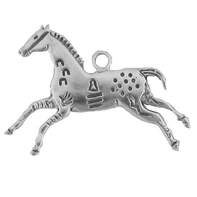 Ledger Horse Charm Sterling Silver