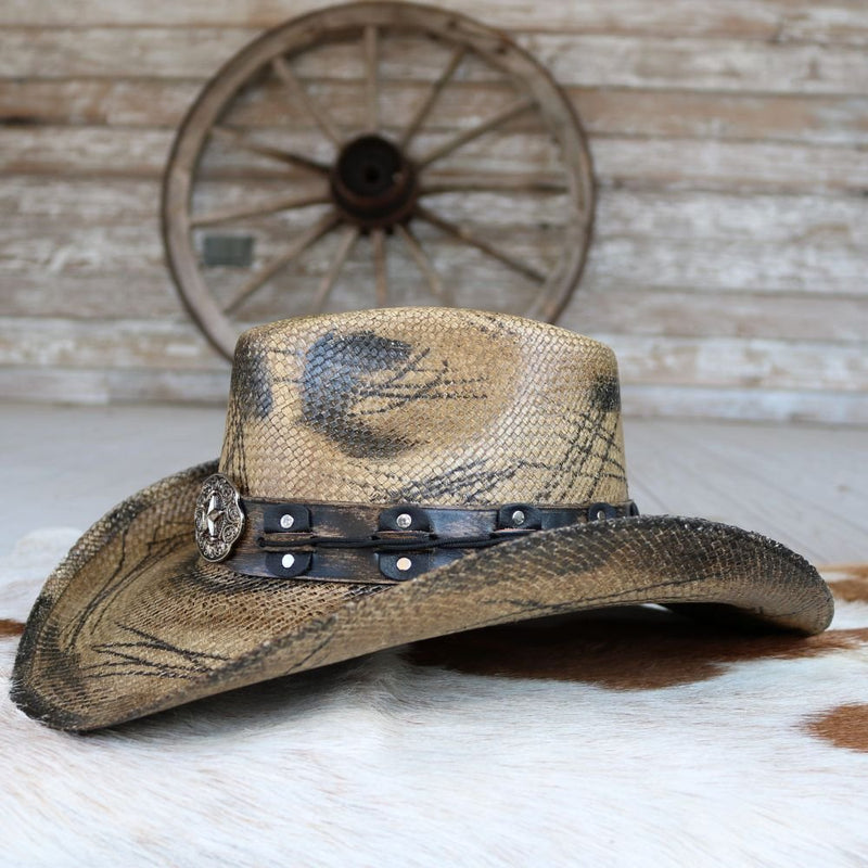 Stampede Men's Distressed Cowboy Hat - The Slashed